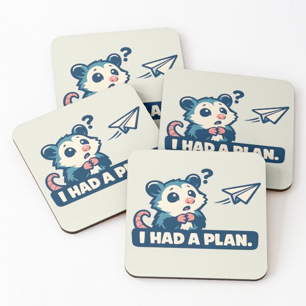 Item preview, I Had A Plan ADHD Humor Possum Paper Airplane Chaotic Funny Quote Sticker Design designed and sold by  Artistry in Motion by MADsrecreation.