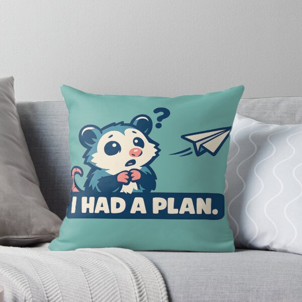 Item preview, I Had A Plan ADHD Humor Possum Paper Airplane Chaotic Funny Quote Sticker Design designed and sold by  Artistry in Motion by MADsrecreation.