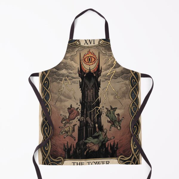 Item preview, Lord of the Rings The Tower Tarot Card Art designed and sold by Senpaiwaves.
