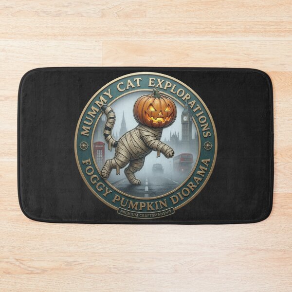 Item preview, Cute Halloween Mummy Cat in London Vintage designed and sold by Log77.