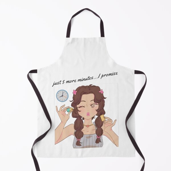 Item preview, : Just 5 More Minutes I Promise - Funny Makeup and Running Late Girl designed and sold by FikraS.