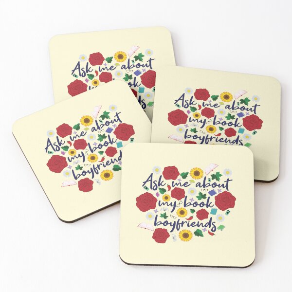 Item preview, Ask Me About My Book Boyfriends | Floral Romance Reader Design designed and sold by Hallowed Artistry.