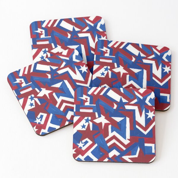 Item preview, Stars and Stripes Tempura Painting designed and sold by LibertyForge-Co.