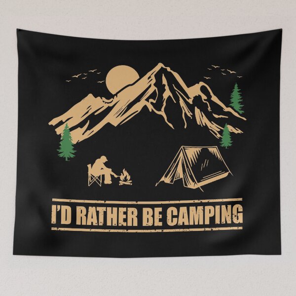 Item preview, I'd Rather Be Camping - Camp Humor - Funny Camper Quote designed and sold by Alexaltay.