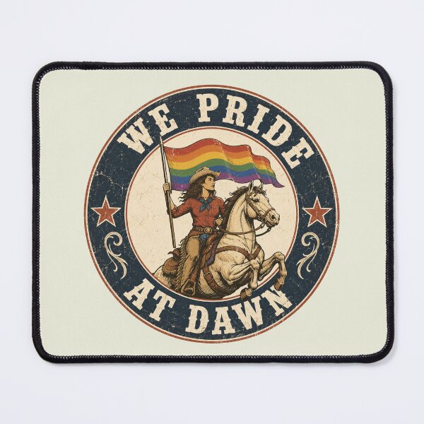 Item preview, We Pride At Dawn Vintage Lesbian Pride Western LGBTQ Cowgirl designed and sold by NicowrmSArt.