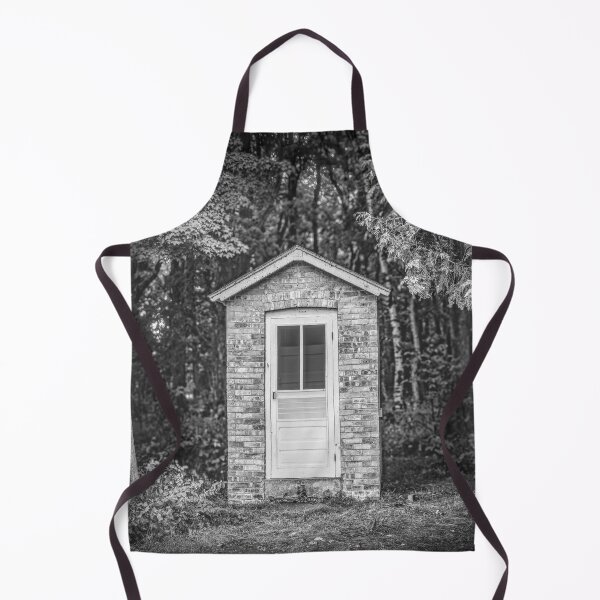 Item preview, Little brick building in black and white, Door County designed and sold by TerraMediaLLC.