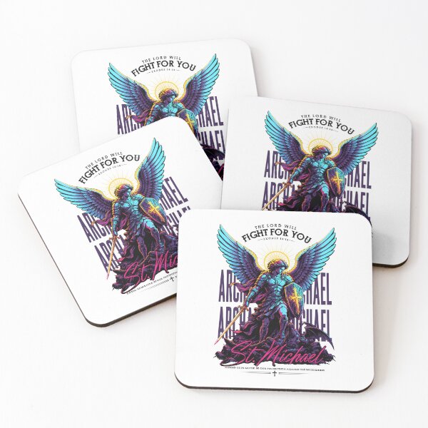 Item preview, St. Michael Archangel Warrior Christian Neon T-Shirt designed and sold by HB Shirts.