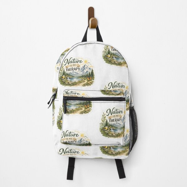 Item preview, Nature Is My Therapy Sticker | Mountain Forest Nature Lover PNG designed and sold by Ishratparween11.