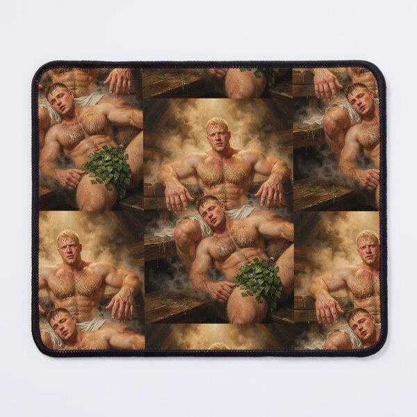 Item preview, Steamy Sauna Muscle Men designed and sold by ZhivanCrimson.