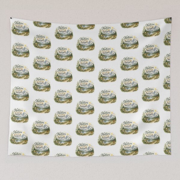 Item preview, Nature Is My Therapy Sticker | Mountain Forest Nature Lover PNG designed and sold by Ishratparween11.