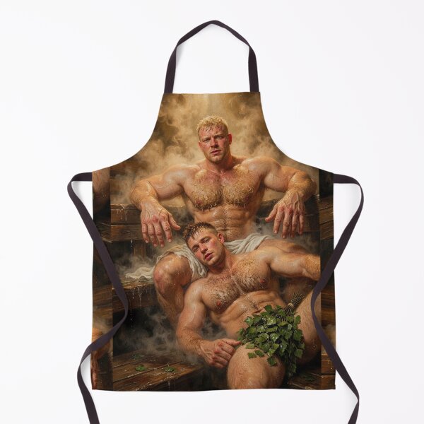 Item preview, Steamy Sauna Muscle Men designed and sold by ZhivanCrimson.