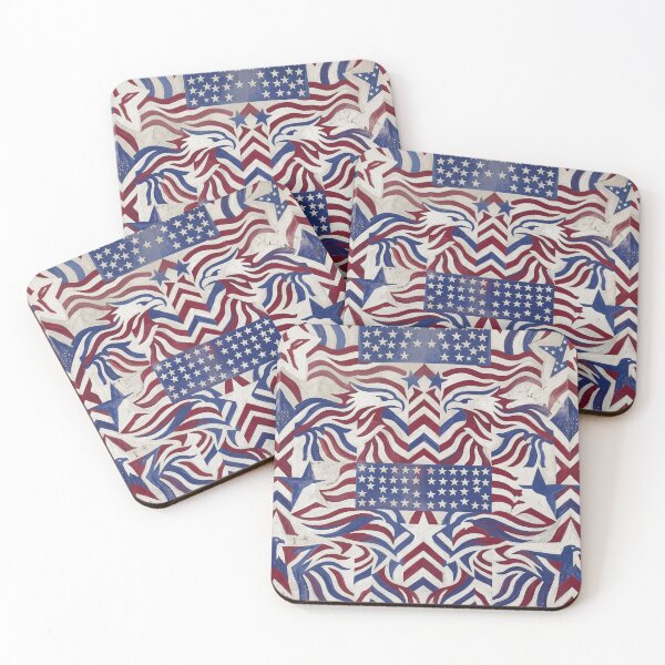 Item preview, Stars and Stripes Chipped Wall Mural designed and sold by LibertyForge-Co.