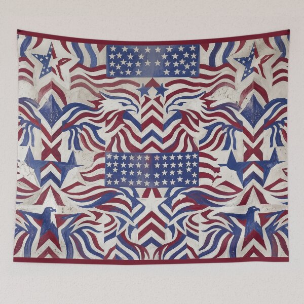 Item preview, Stars and Stripes Chipped Wall Mural designed and sold by LibertyForge-Co.