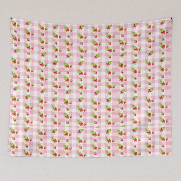 Item preview, Cute strawberry plaid pattern  designed and sold by ChloesWhimsicalThings .