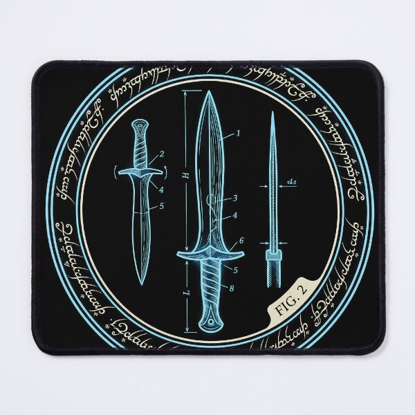 Item preview, Lord of the Rings Elven Blades Emblem Art designed and sold by Senpaiwaves.