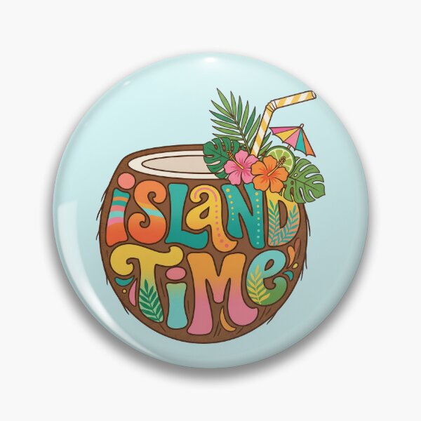 Item preview, Island Time – Groovy Coastal Word Design designed and sold by Sea Gem.
