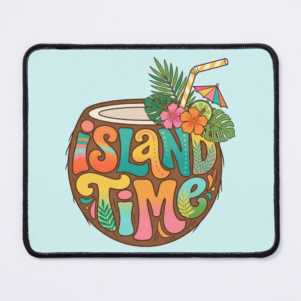 Item preview, Island Time – Groovy Coastal Word Design designed and sold by Sea Gem.