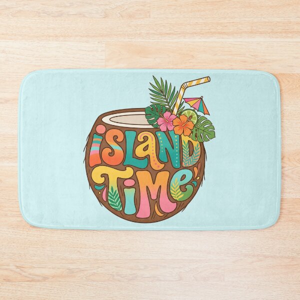 Item preview, Island Time – Groovy Coastal Word Design designed and sold by Sea Gem.