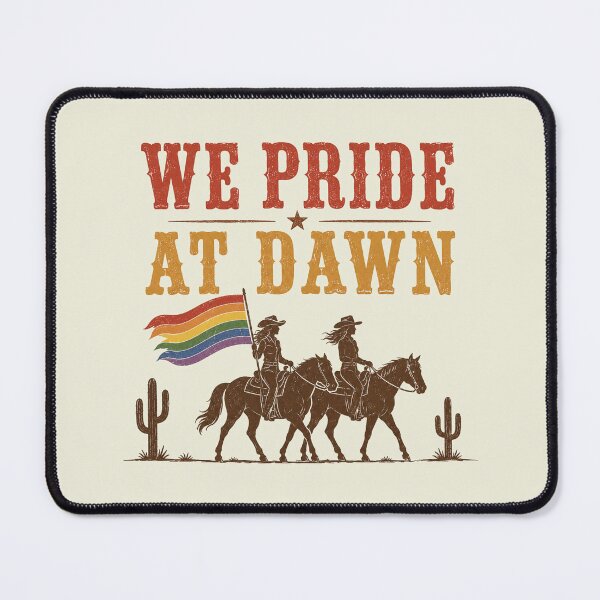 Item preview, We Pride At Dawn Vintage Lesbian Pride Western LGBTQ Cowgirl 2 designed and sold by NicowrmSArt.