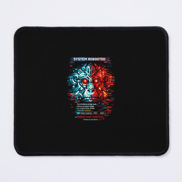 Item preview, SYSTEM REBOOTED — Cyber Split‑Color Monkey designed and sold by Cabrasco.