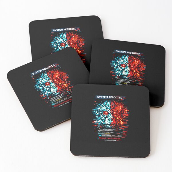 Item preview, SYSTEM REBOOTED — Cyber Split‑Color Monkey designed and sold by Cabrasco.