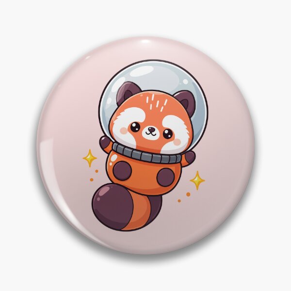 Item preview, Red Panda Chibi Style Space Astronaut designed and sold by RedpandasMerch.