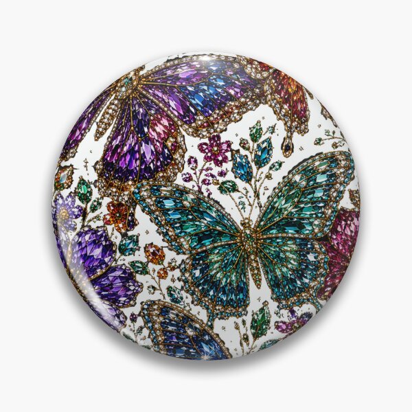 Item preview, Gemstone Butterfly Garden | Crystal Floral Fantasy designed and sold by JustResultsCo.