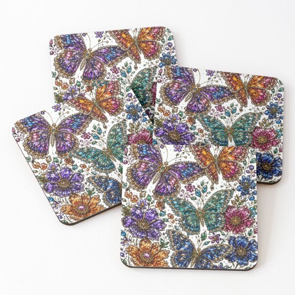 Item preview, Gemstone Butterfly Garden | Crystal Floral Fantasy designed and sold by JustResultsCo.
