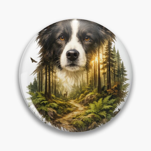 Item preview, Border Collie Forest Spirit – Premium Nature-Inspired T-Shirt designed and sold by 88 Design.