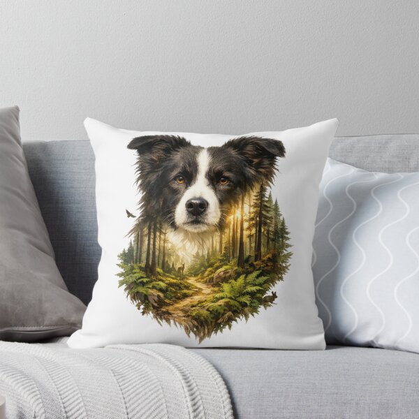 Item preview, Border Collie Forest Spirit – Premium Nature-Inspired T-Shirt designed and sold by 88 Design.