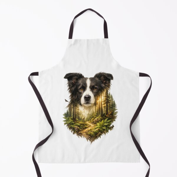 Item preview, Border Collie Forest Spirit – Premium Nature-Inspired T-Shirt designed and sold by 88 Design.
