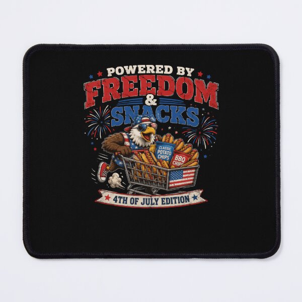 Item preview, Powered By Freedom & Snacks 4th Of July Edition American Patriot Independence Day designed and sold by JonesFlora2025.