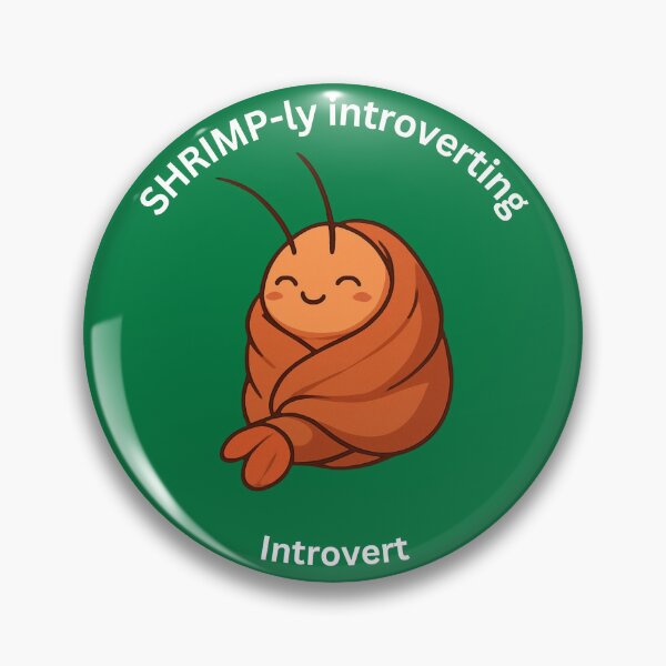 Item preview, Cute Introvert Shrimp [Rectangular Edition] designed and sold by Social Signals.