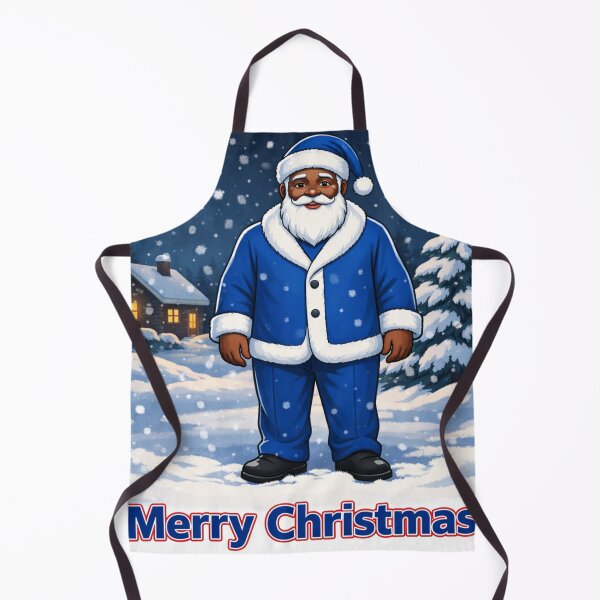 Item preview, Merry Christmas Santa in blue suit designed and sold by Resilient Roots Customs Oakland.