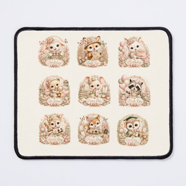 Item preview, School Special Days Animal Collection | Cute Classroom Event Characters | Coquette School Calendar Clipart designed and sold by looplandger.