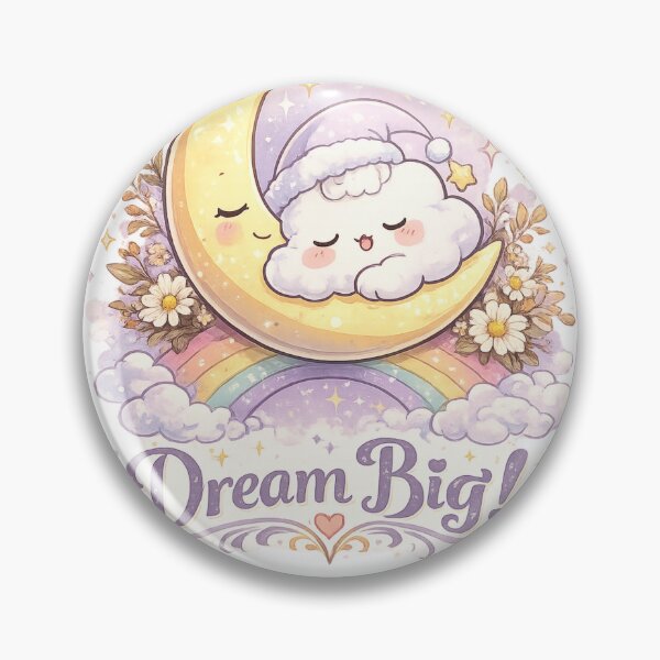 Item preview, Dream Big Cute Sleeping Cloud Moon Rainbow Kawaii Design designed and sold by Sharlo Shop.