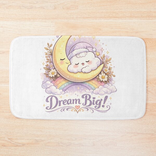 Item preview, Dream Big Cute Sleeping Cloud Moon Rainbow Kawaii Design designed and sold by Sharlo Shop.
