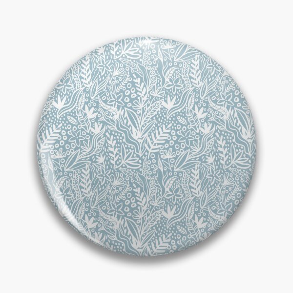 Item preview, Dusty Blue Botanical Line Art Pattern - Wildflower Leaves Seamless designed and sold by Zaya_art.