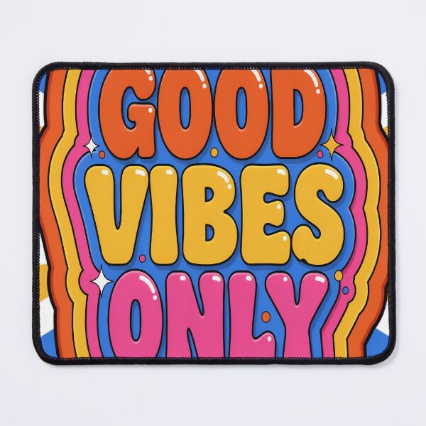 Item preview, Good Vibes Only Retro Typography designed and sold by IndianShopper.