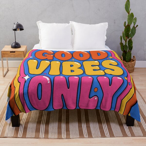 Item preview, Good Vibes Only Retro Typography designed and sold by IndianShopper.