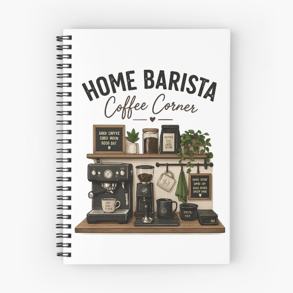 Item preview, Home Barista Coffee Corner Shirt, Coffee Lover Tee, Espresso Machine Graphic Shirt, Home Cafe Setup Gift, Barista Gift designed and sold by greatmar1.