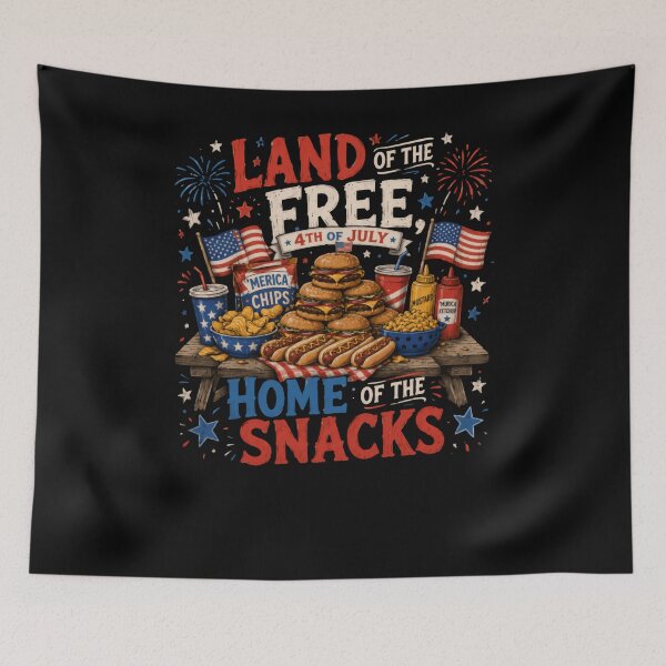 Item preview, Land Of The Free 4th Of July Home Of The Snacks American Patriot Holiday BBQ designed and sold by JonesFlora2025.