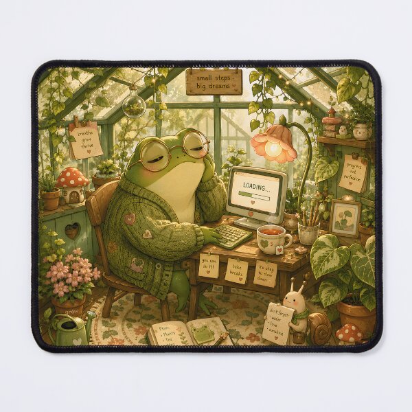 Item preview, Cozy Frog Greenhouse Workday designed and sold by SRY DESIGN.