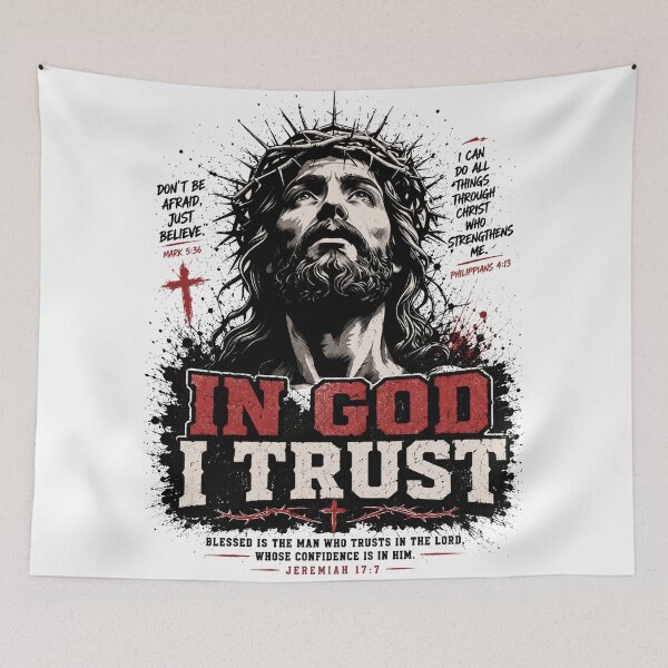 Item preview, In God I Trust Christian T-Shirt – Jesus Faith Graphic Religious Tee T-Shirt designed and sold by HB Shirts.