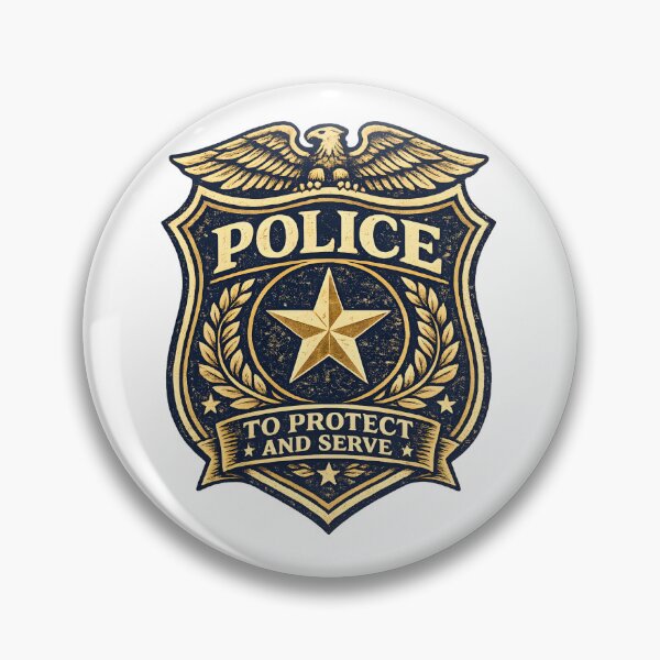 Item preview, Police To Protect and Serve — Vintage Law Enforcement Badge Pride Design designed and sold by KawaiiOrbit.