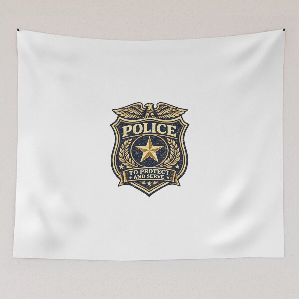 Item preview, Police To Protect and Serve — Vintage Law Enforcement Badge Pride Design designed and sold by KawaiiOrbit.