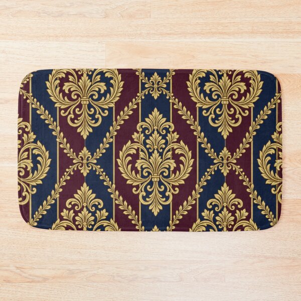 Item preview, Burgundy & Midnight Blue Striped Damask designed and sold by DesignsByPrnces.