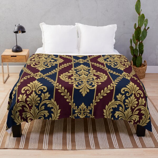 Item preview, Burgundy & Midnight Blue Striped Damask designed and sold by DesignsByPrnces.