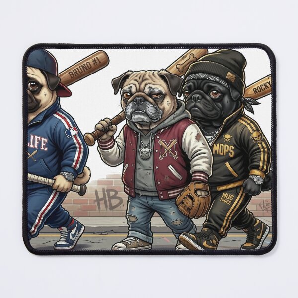 Item preview, Pug Life Gang: The Original OG Pugs designed and sold by mikemuchu.