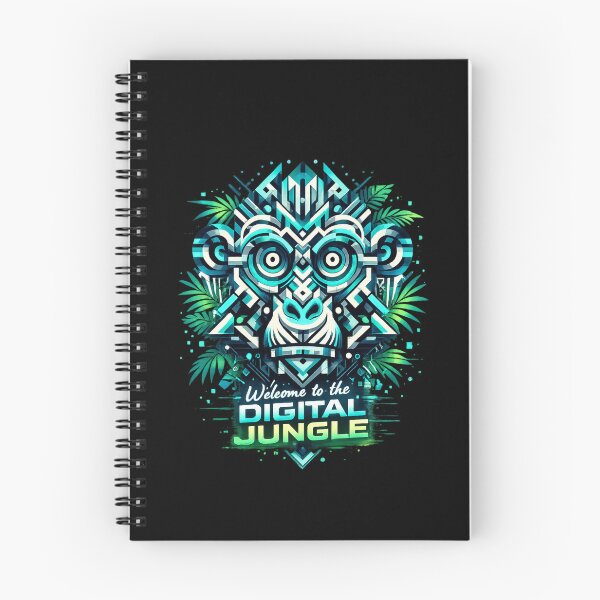 Item preview, DIGITAL JUNGLE — Geometric Cyber Monkey Totem designed and sold by Cabrasco.